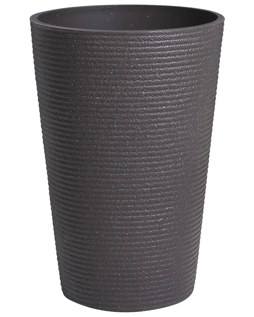 Set of 2 Plant Pots MEUM 35 cm Black_1123757