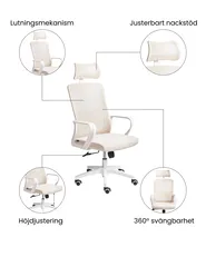 Kontorsstol MONARCH Beige_1073741