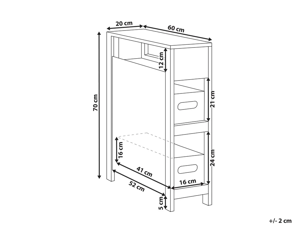 Bathroom Cabinet CACHI 20 cm White_959341