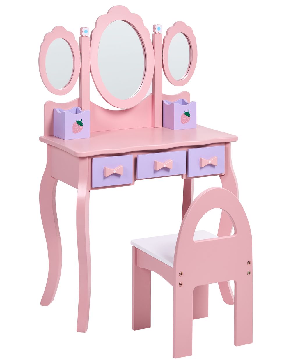 Sminkebord med stol for barn ROSABELLE Rosa