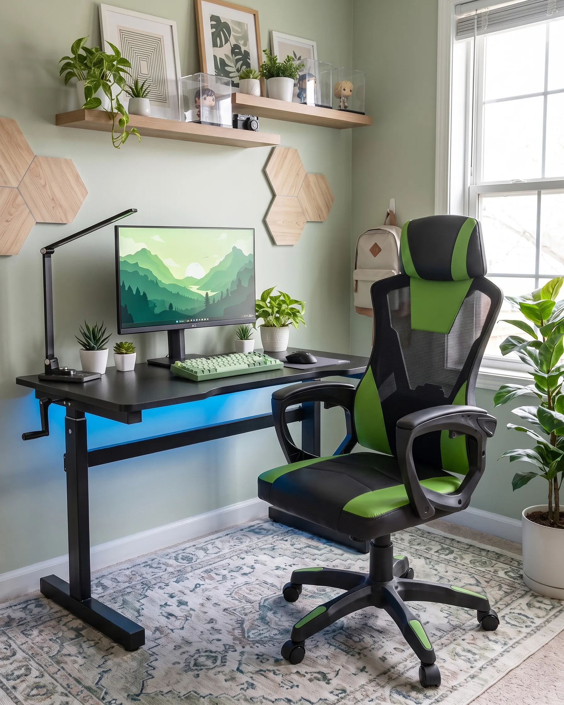 Office Chair IGNIS Faux Leather Lime Green_1072884