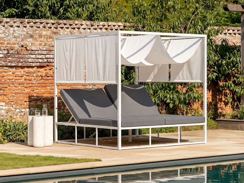 Garden Daybed PALLANZA Metal White