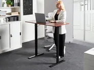 Electric Adjustable Standing Desk TAVARES 120 cm 60 cm Brown/ Black_975754