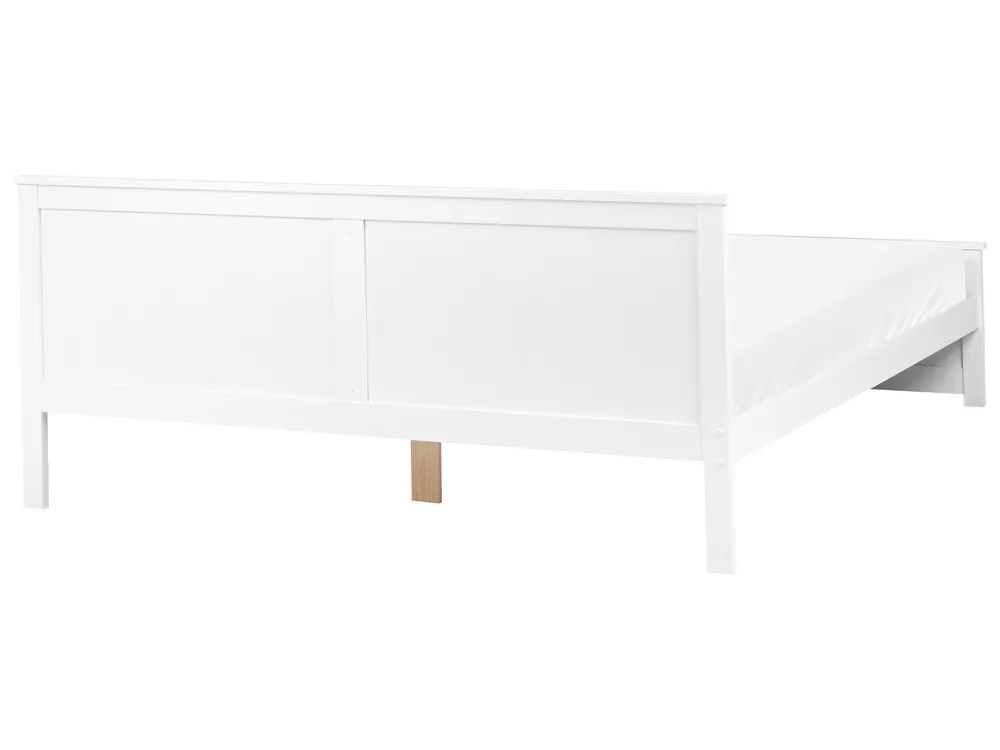 Säng med lamellram Furu SABRAN 180 x 200 cm Vit_1061315