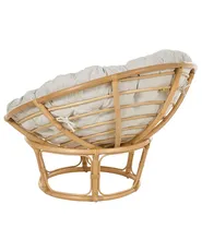 Set of 2 Garden Armchairs with Cushions SALVO Rattan Natural_878479