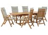 Garden Dining Set 6 Seater JAVA with Cushions Acacia Wood Taupe