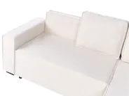 Hörnbäddsoffa 3-sits EDANE med förvaring Bouclé Off-White Vänstervänd_1057060