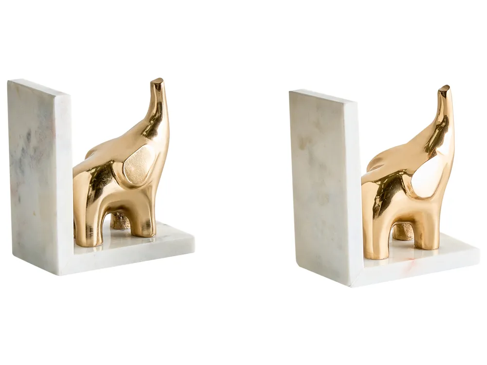 Set of Bookends KOTEZI Marble Gold_1011976