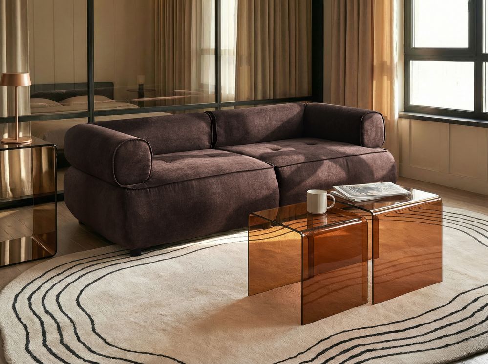 Sofa 3-seter SALLA Mørkebrun