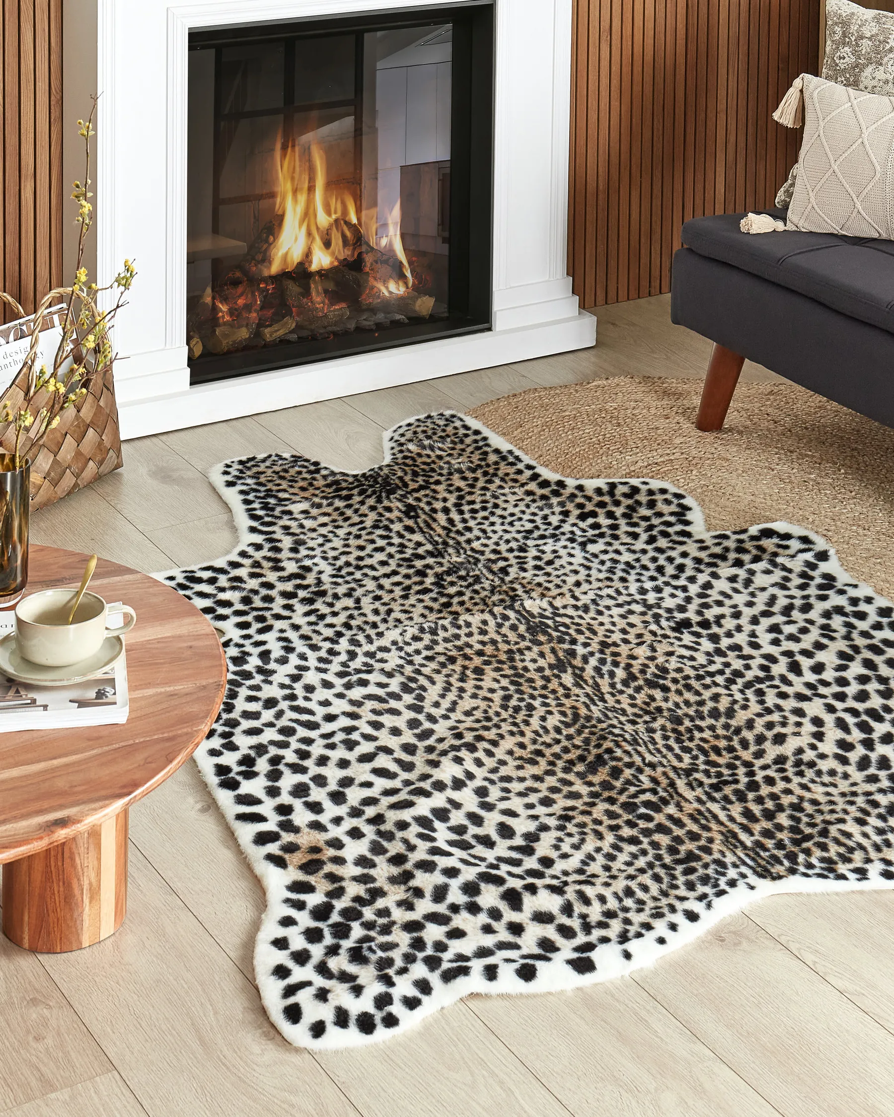 Fuskpälsmatta OSSA Beige 130 x 170 cm_913678