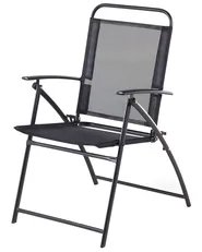 Set of 4 Garden Chairs LIVO Metal Black_700972