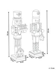Set of 2 Figurines GRANSJON 35 cm Nutcracker Orange_1027200