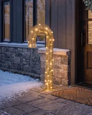 Outdoor Decoration LED HOLMAVIK 74 cm Candy Cane Gold_1015743