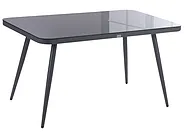 Puutarhapöytä LIPARI 140 cm 80 cm Lasi Harmaa_1149341