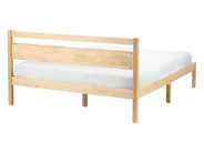 Bed Pine Wood MERCURER 140 x 200 cm (EU Double) Light Brown_1113233