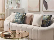 Set of 2 Decorative Cushions GARDENIA 45 x 45 cm Velvet Blue Abstract Pattern_819805