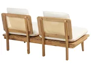 Garden Lounge Set with Table 4 Seater ACCADIA Certified Acacia Wood Light Beige_952772