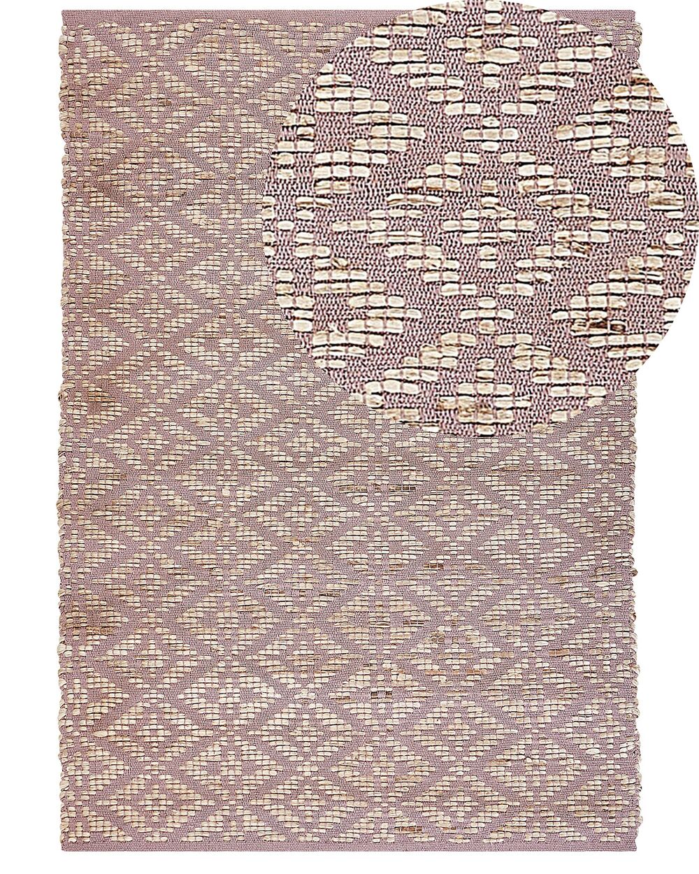 Teppe GERZE Rosa 160 x 230 cm Bomull