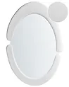 Väggspegel MASSAY 53 cm 90 cm Sammet Vit
