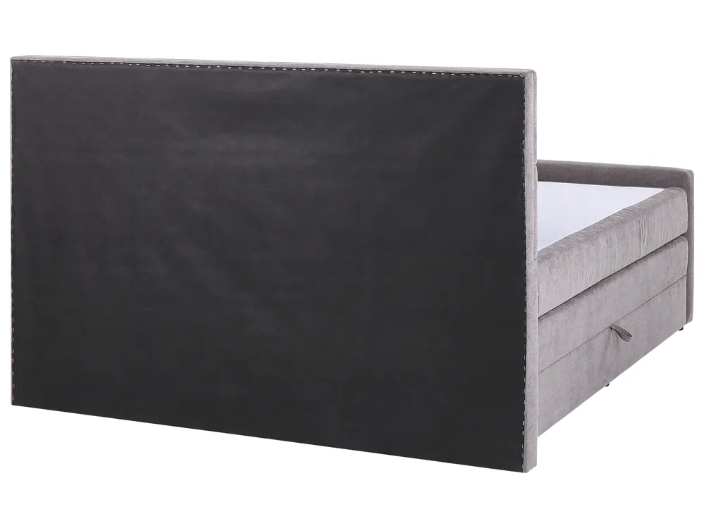 Divan Bed with Storage ARISTOCRAT Fabric Taupe 160 x 200 cm (EU King Size)_954002