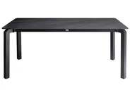 Garden Dining Table FELETTO 180 cm 90 cm Stone Black Marble_1038166