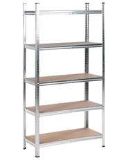 Set of 2 Garage Shelves XITTA 90 cm 180 cm Metal Silver_978801
