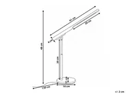 LED-skrivbordslampa TUCANA med dimmer Vit_1019186