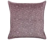 Set med 2 prydnadskuddar KALMIA 45 x 45 cm Sammet Rosa Blommigt tryck_838407
