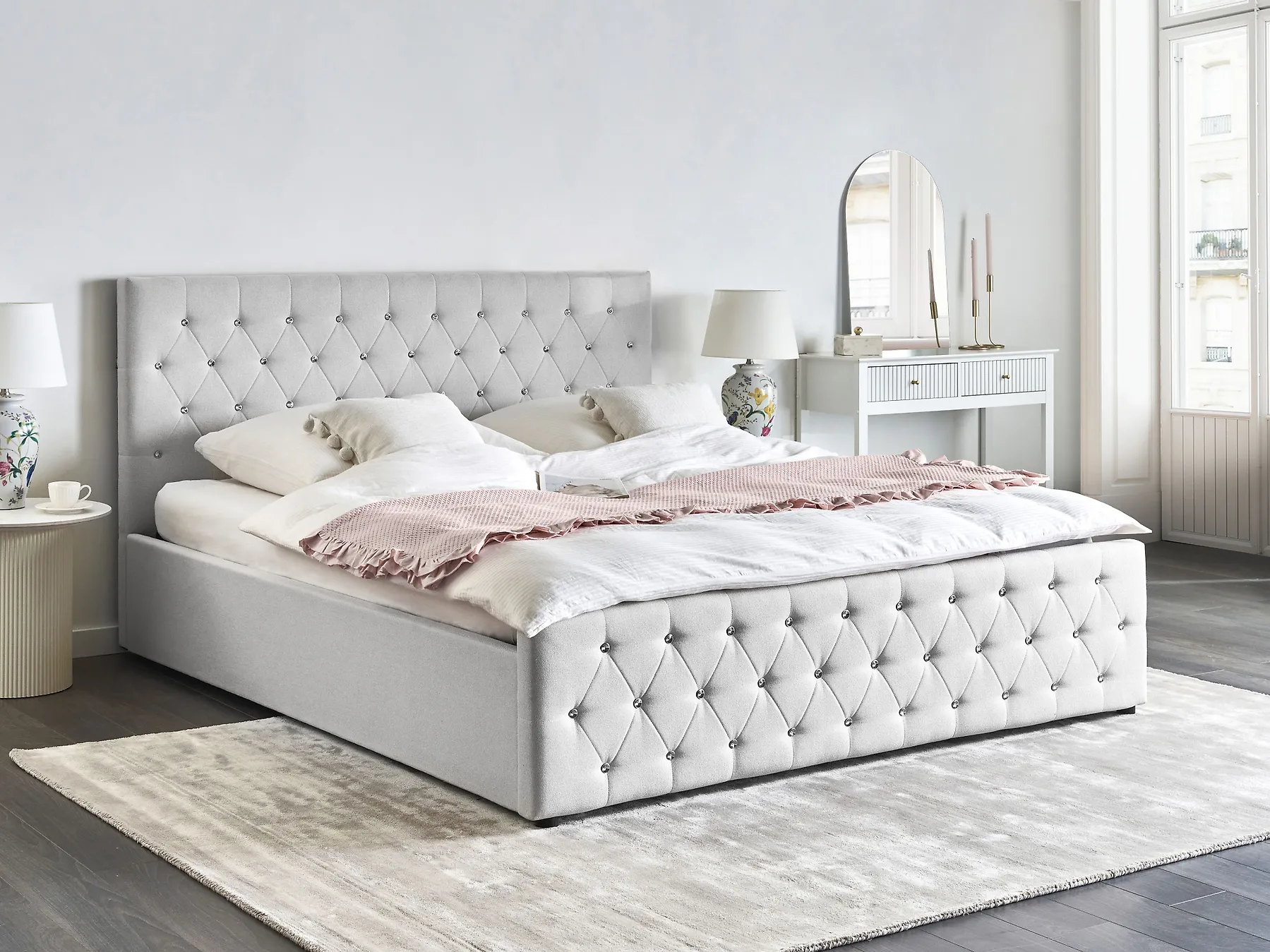 Säng med förvaring AMIENS Beige 180 x 200 cm_1185152