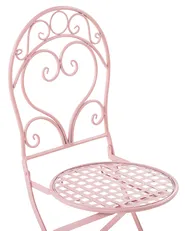 Set of 2 Garden Chairs ALBINIA Metal Pink_774565