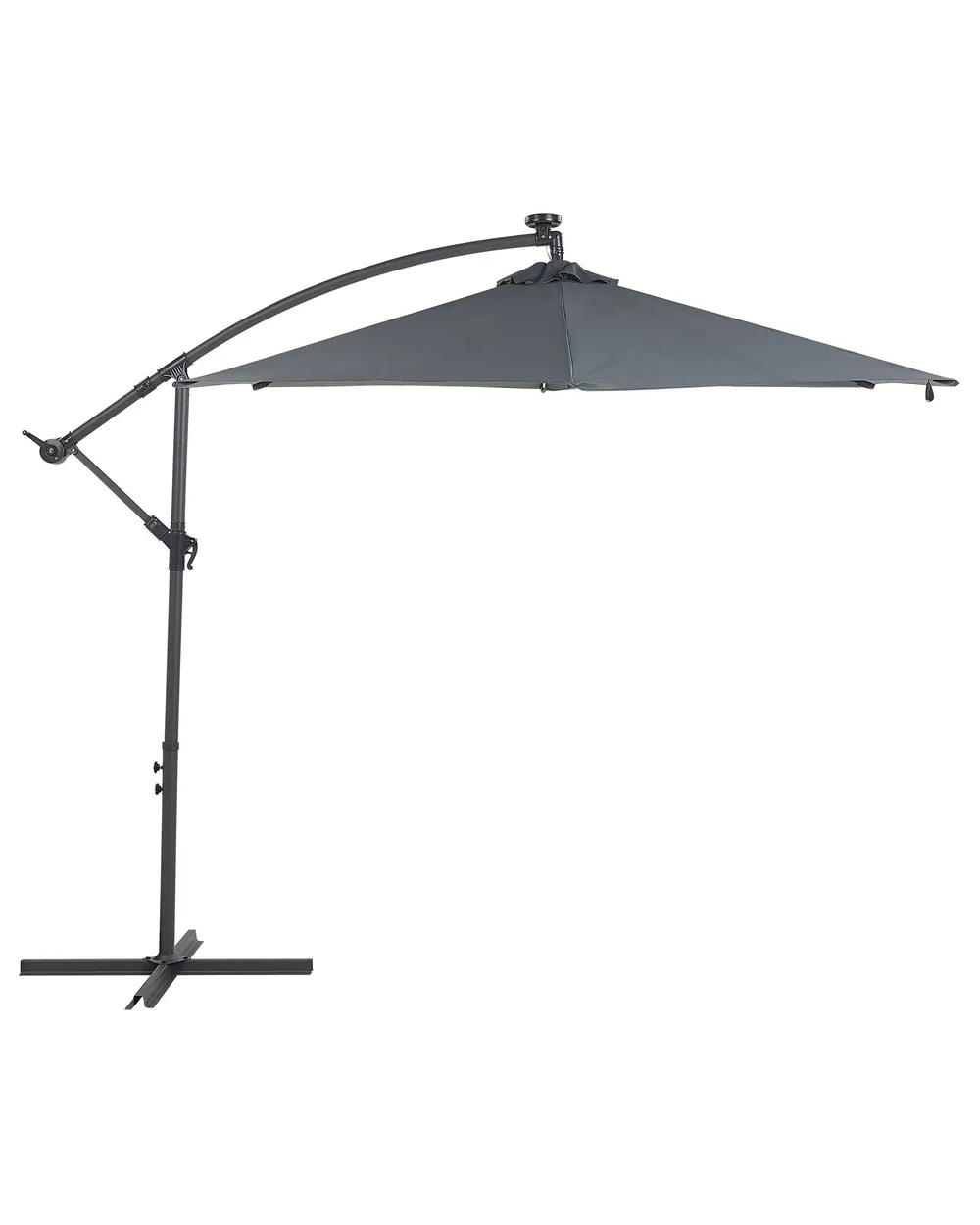 Cantilever Parasol LED 285 cm CORVAL Graphite Grey