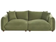 Living Room Set 5 Seater LUVOS Velvet Green_972009