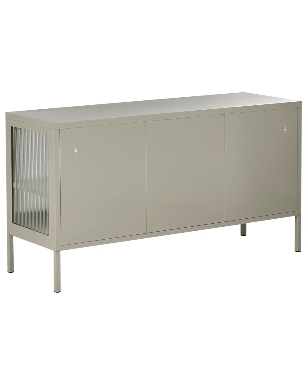 3 Door Sideboard GLEORA Metal Light Beige_1046243