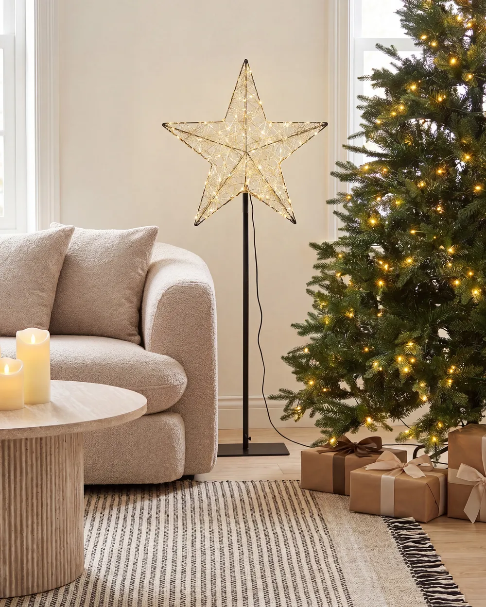 Ulkokoriste LED-valo SANNAN 110 cm Tähti Musta_1031821