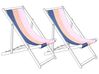 Set of 2 Sun Lounger Replacement Fabrics ANZIO/AVELLINO 113 x 44 cm Multicolour