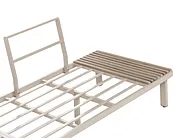 Trädgårdshörnsoffa med bord 5-sits FIVIZZANO Akaciaträ Beige_1159270