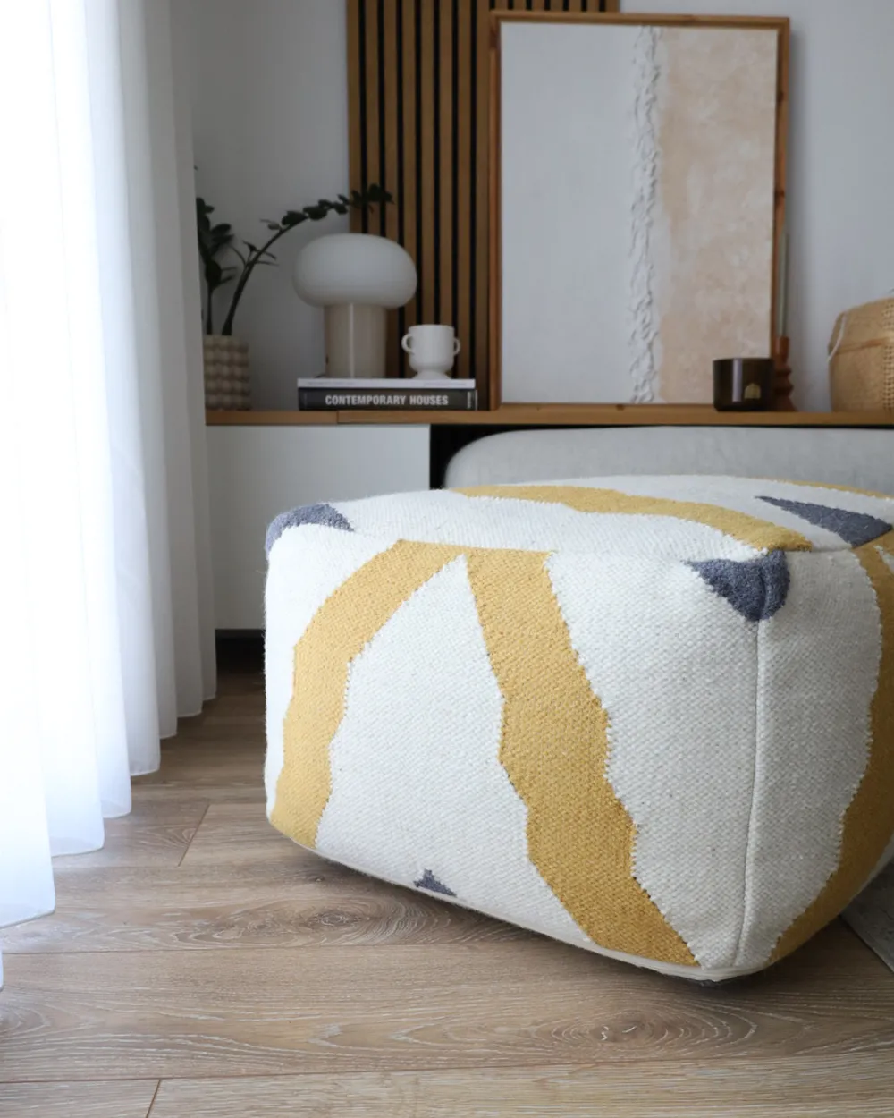 Pouffe ZEUGMA Wool Beige_952511