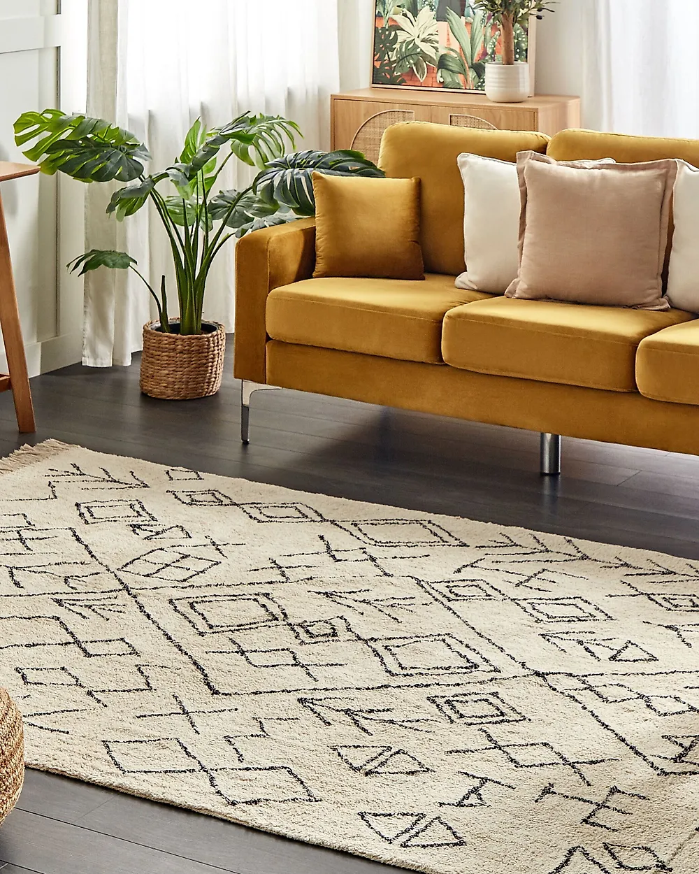 Matta SOMEK Beige 160 x 230 cm Bomull_1179190