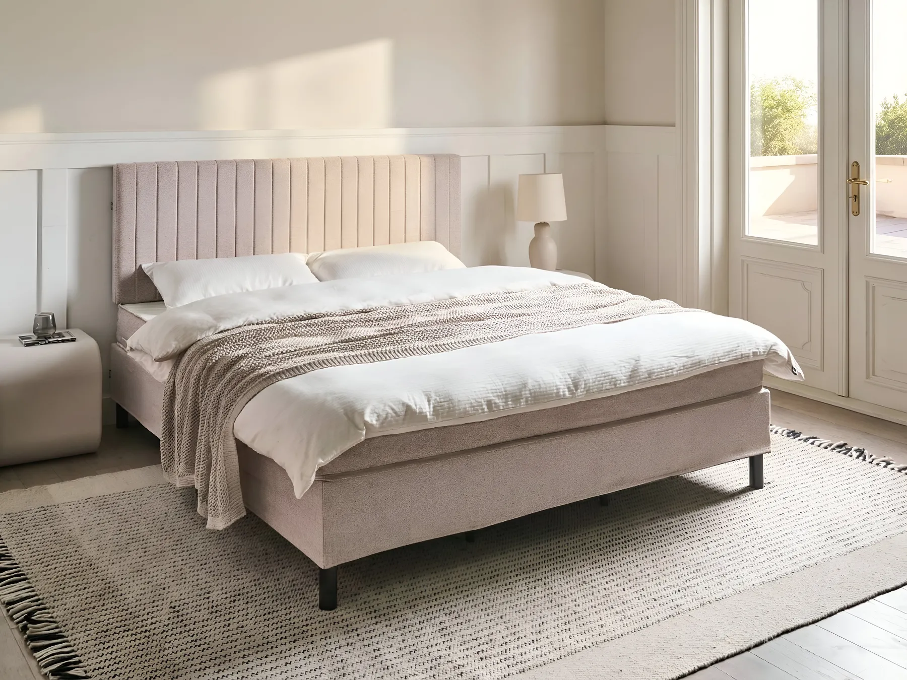 Kontinentalsäng COUNTESS 180 x 200 cm Beige_1054329