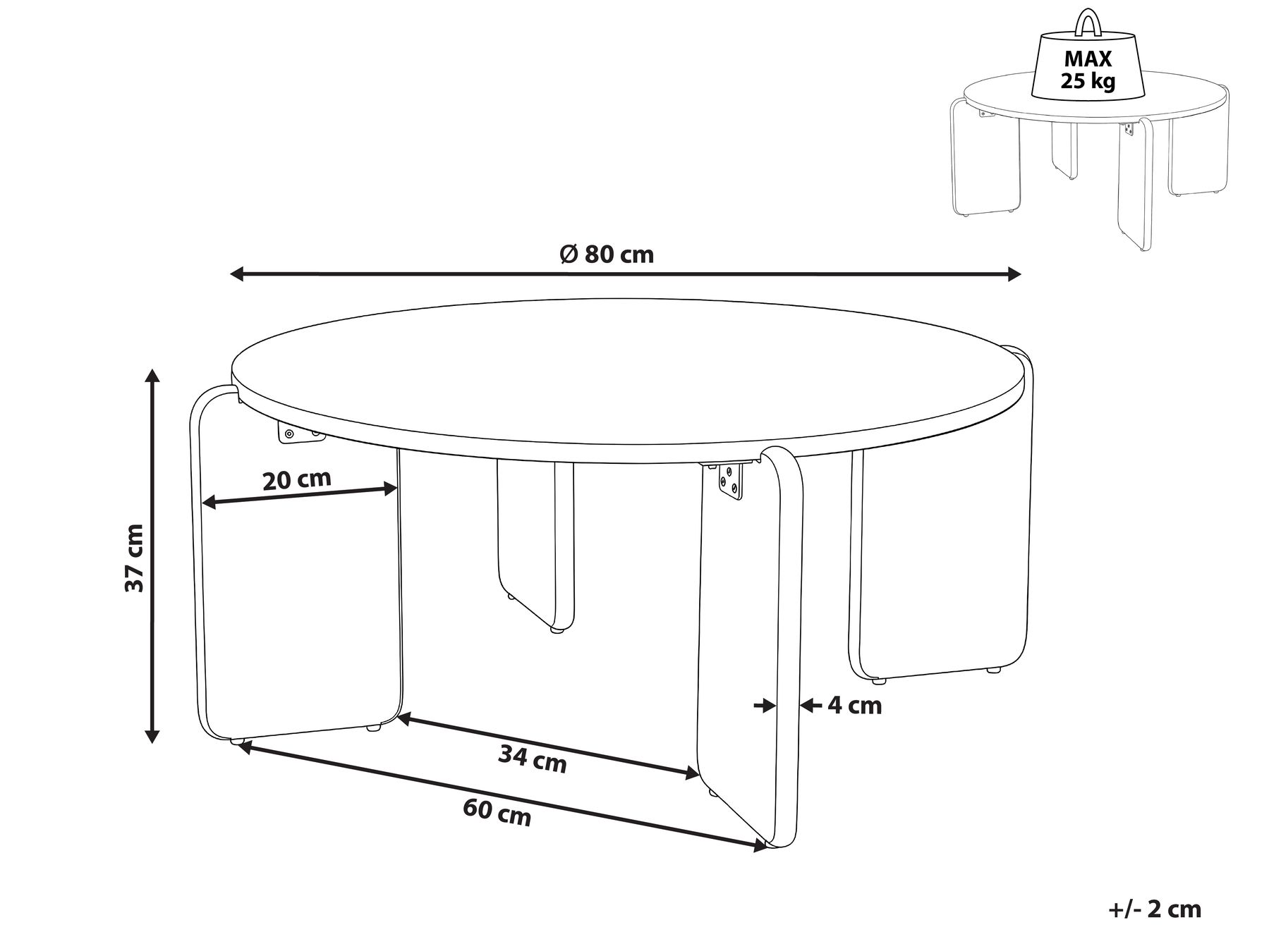 Coffee Table LUNO Marble Light Beige_1072455