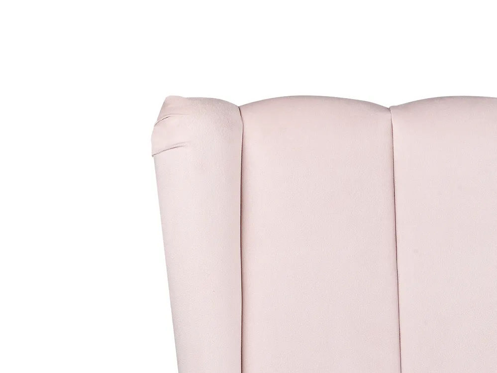 Sänky sametti MIRIBEL 140 x 200 cm Pastellipinkki_870519