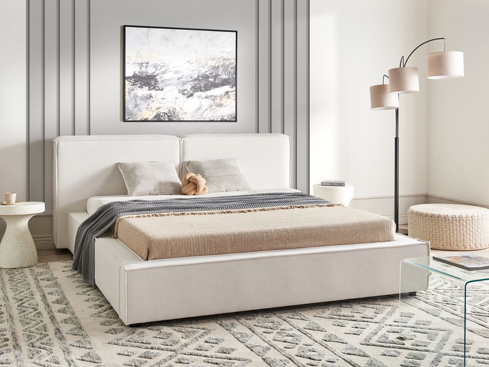 Waterbed Fabric LINARDS 160 x 200 cm (EU King Size) Off-White