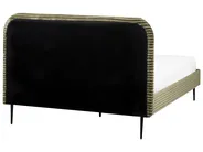 Bed Corduroy FLAYAT 140 x 200 cm (EU Double) Green_967913