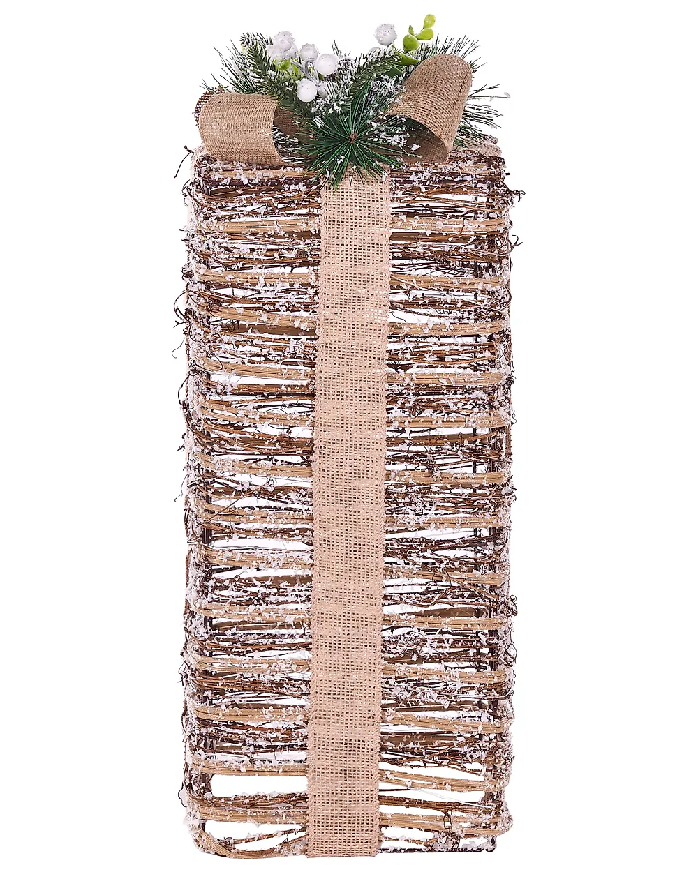 Set of 3 Christmas Decorations LED VALKAMA 54/45/30 cm Christmas Gifts Brown_1179480