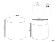 Set of 2 Coffee Tables MANTI Light Brown_961819