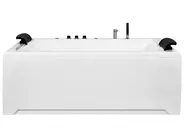 Kulmaporeamme LED-valolla SALAMANCA 183 x 142 cm Valkoinen_919439