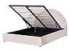 Ottoman Bed MOUZON Fabric Light Beige 140 x 200 cm (EU Double)