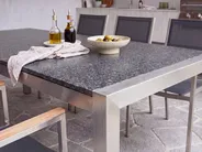 Trädgårdsmatbord GROSSETO 180 cm 90 cm Granit Flammad Grafitgrå_764208
