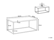 Coffee Table DELANO Marble/ Black_797708