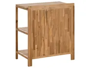 3 Piece Outdoor Kitchen Set with Sink VENOSA Brown/ Black Acacia Wood_984632